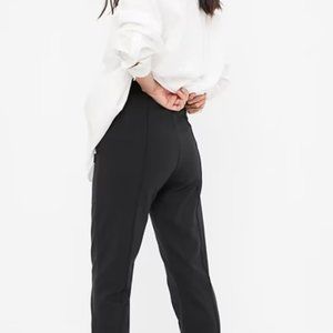 Gap maternity black ponte pants, over the belly